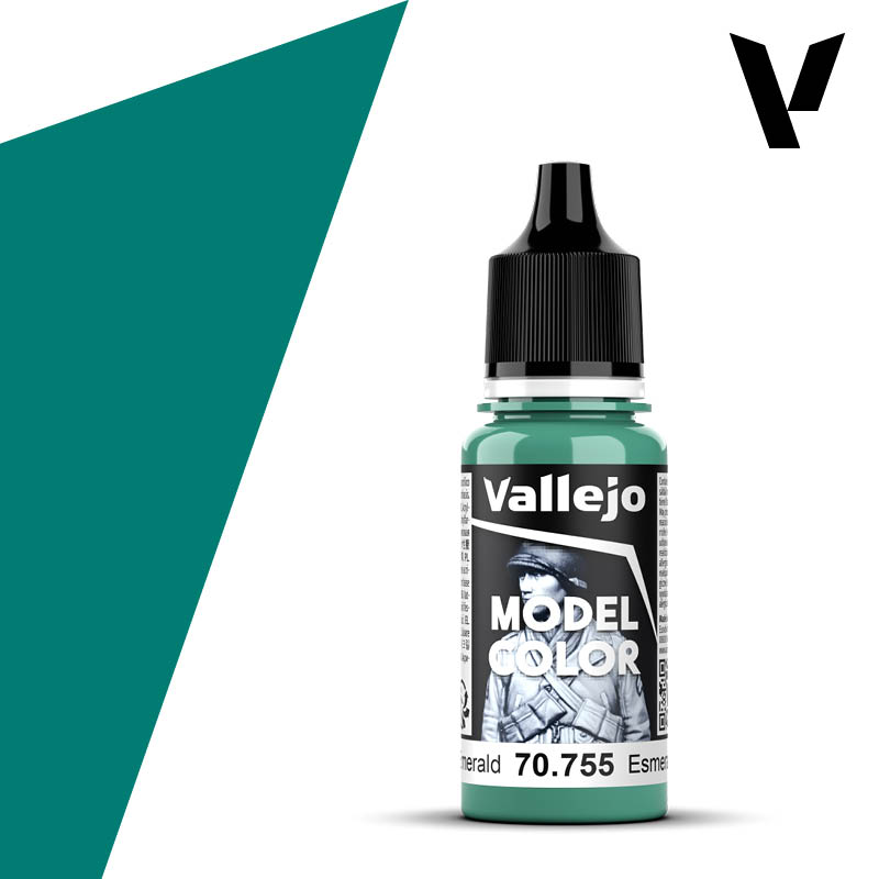 Vallejo Model Color 70755 Esmeralda Claro - Pintura Acrílica