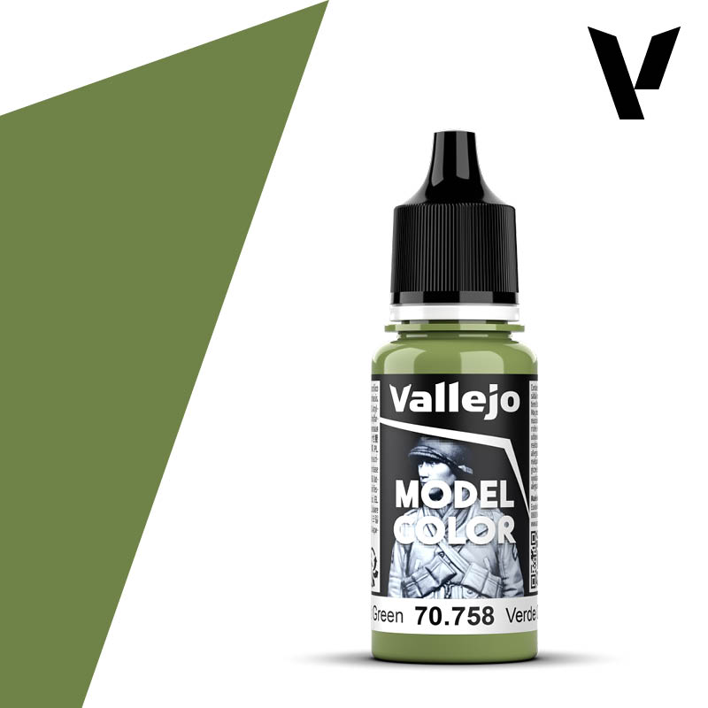 Vallejo Model Color 70758 Verde Claro - Pintura Acrílica
